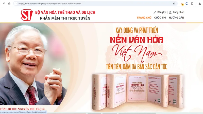 Phát động thi trực tuyến toàn quốc tìm hiểu cuốn sách về văn hóa của cố Tổng Bí thư Nguyễn Phú Trọng 