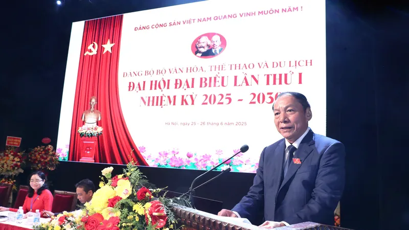 Khai mạc Đại hội Đảng bộ Bộ VH-TT-DL nhiệm kỳ 2025-2030: Gìn giữ hồn cốt dân tộc, lan tỏa bản lĩnh và khát vọng phát triển Việt Nam