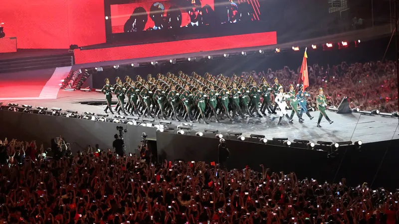 Concert Tổ quốc trong tim được tổ chức tối 10-8 vừa qua tại sân vận động Mỹ Đình. Ảnh ĐỖ TRUNG