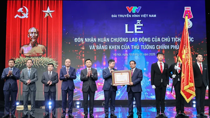 Thủ tướng Phạm Minh Chính trao Huân chương Lao động hạng Nhất tặng Đài Truyền hình Việt Nam