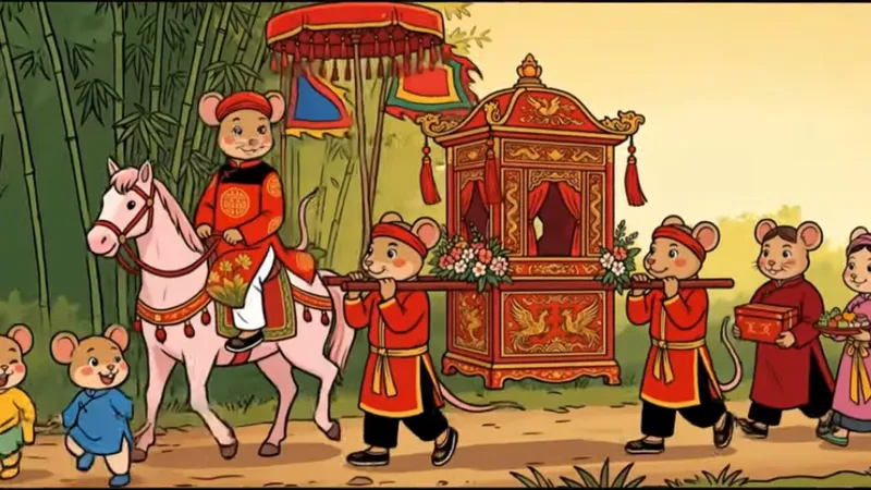 Hình ảnh đám cưới chuột hiện lên sống động trong MV. Ảnh: HỒ ĐIỆP