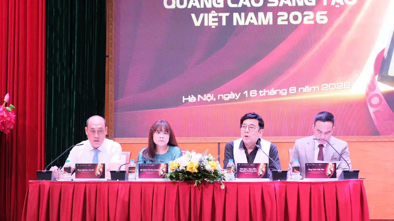 Họp báo khởi động giải thưởng Quảng cáo sáng tạo Việt Nam năm 2026. Ảnh: HÀ PHƯƠNG