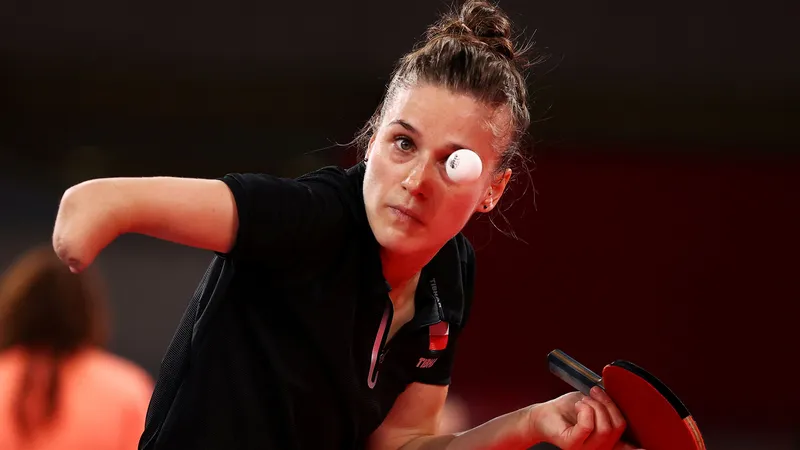 Natalia Partyka ở trận ra quân tại Olympic Tokyo 