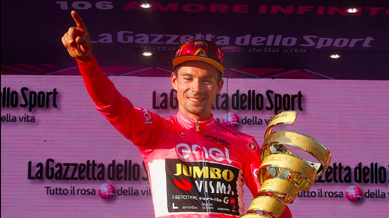 Primoz Roglic đoạt áo hồng chung cuộc. Ảnh: Roberto Bettini