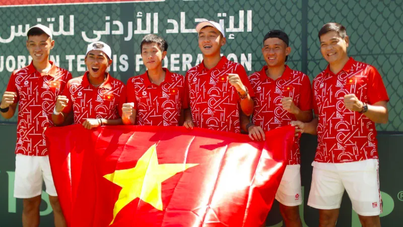 Niềm vui chiến thắng của các tay vợt Việt Nam