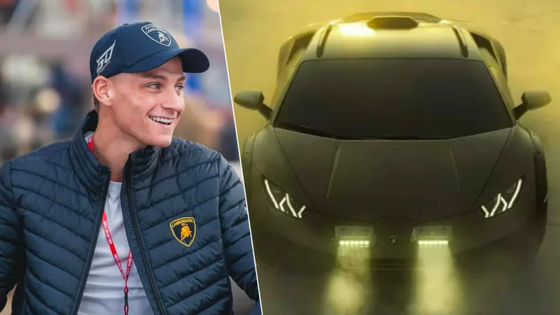 Mathieu van der Poel tự lái siêu xe Lamborghini sang Pháp dự Olympic