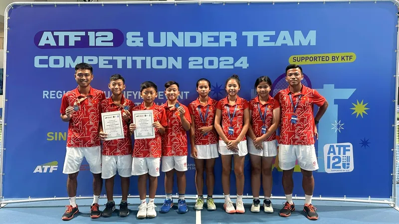 Các tay vợt Đội tuyển U12 nam, nữ Việt Nam đều góp mặt tại giải
