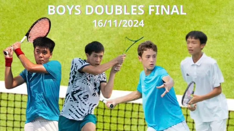 Hoàng Anh/Hoàng Cương lội ngược dòng vô địch Giải quần vợt quốc tế ITF U18-J30 năm 2024