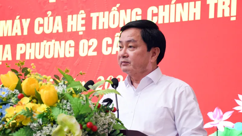 Bí thư Tỉnh ủy Tây Ninh Nguyễn Văn Quyết phát biểu tại hội nghị