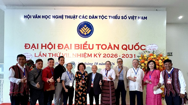胡志明市各民族代表团出席全国各少数民族文学艺术会员代表大会。仁建/摄