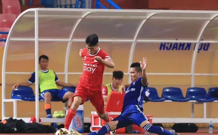 Viettel đến gần với V-League sang năm sau chiến thắng trước Bình Định. Ảnh: MINH HOÀNG