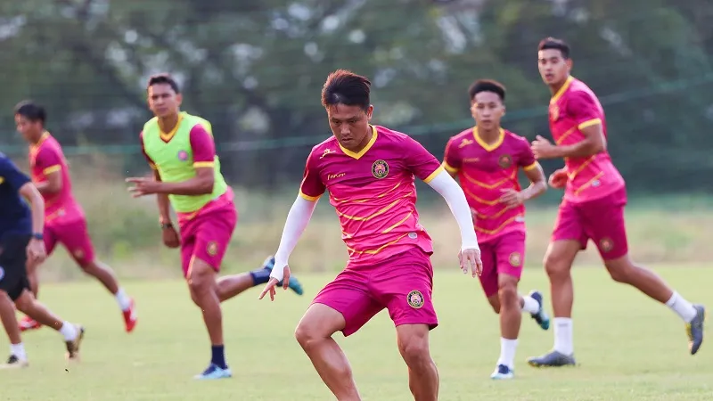 Một buổi tập gần đây của CLB Sài Gòn nhằm chuẩn bị cho mùa bóng mới. Ảnh: SGFC