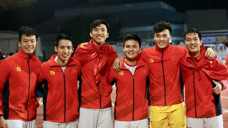 Các cầu thủ Hà Nội FC có mùa bóng đầy thành công trong năm 2019. Ảnh: HNFC