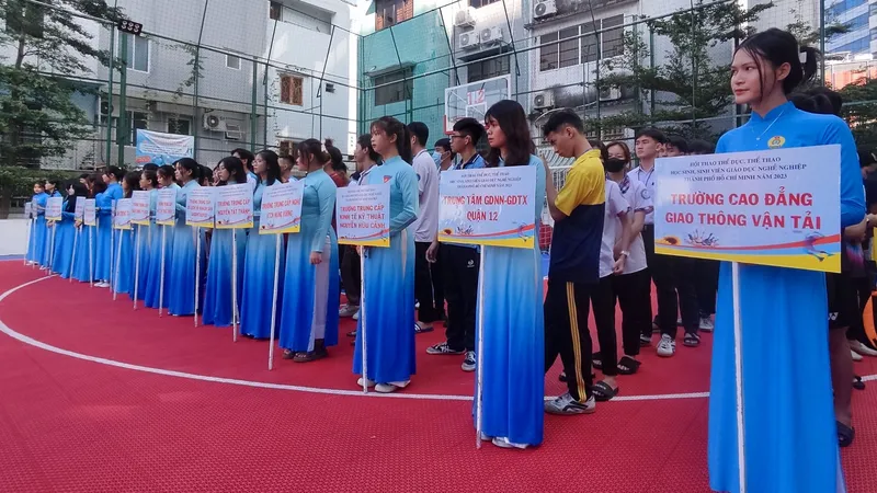Vận động viên các cơ sở giáo dục nghề nghiệp trên địa bàn TPHCM tranh tài tại hội thao