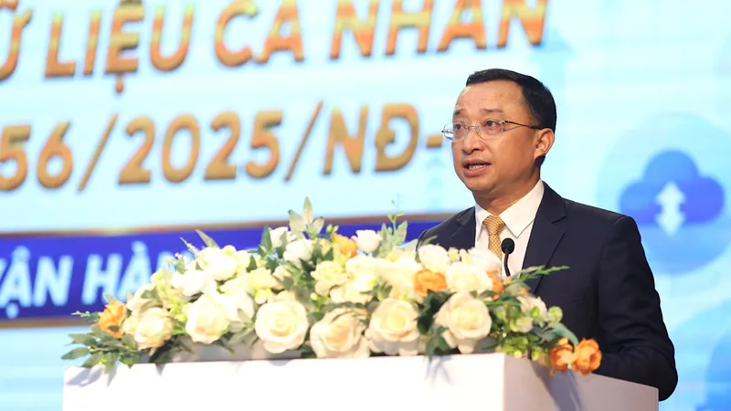 Đại tá Nguyễn Bá Sơn, Phó Cục trưởng A05 phát biểu tại hội nghị. ẢNH QUANG HUY