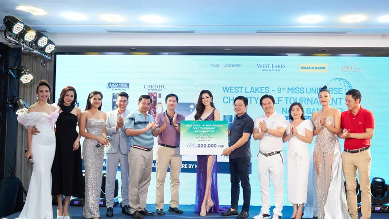 Giải Golf thiện nguyện Hoa Hậu Hoàn vũ Việt Nam quyên góp được 690 triệu đồng xây dựng 2 cây cầu tại tỉnh Long An