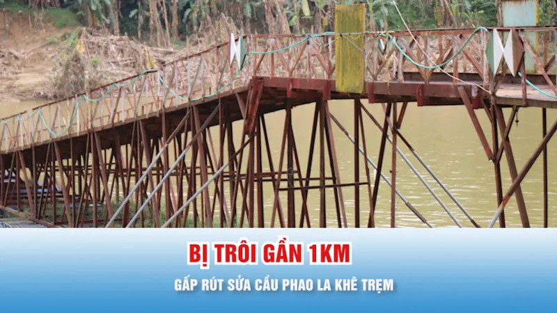 Podcast bản tin trưa 9-12: Gấp rút sửa cầu phao bị cuốn trôi do đợt mưa lũ lịch sử