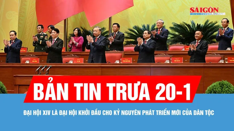 Bản tin trưa 20-1: Khai mạc trọng thể Đại hội đại biểu toàn quốc lần thứ XIV của Đảng
