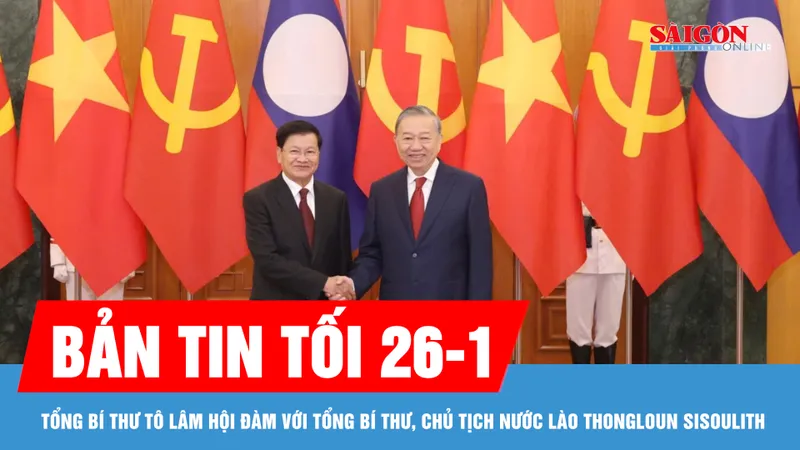 Bản tin tối 24-1: Tổng Bí thư Tô Lâm hội đàm với Tổng Bí thư, Chủ tịch nước Lào Thongloun Sisoulith