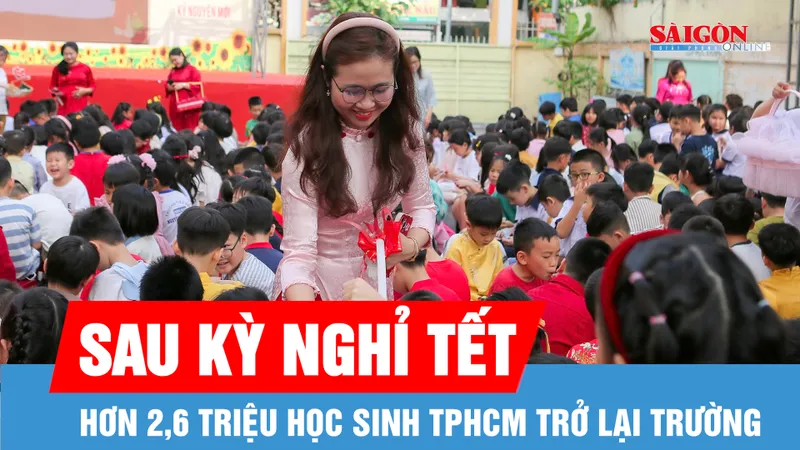 Hơn 2,6 triệu học sinh TPHCM náo nức ngày đầu trở lại lớp
