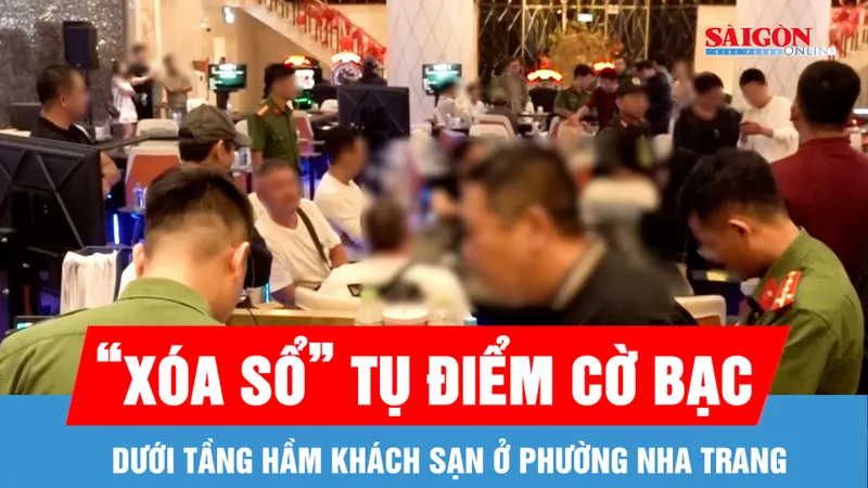"Xóa sổ" tụ điểm cờ bạc "ẩn mình" tại tầng hầm khách sạn ở phường Nha Trang