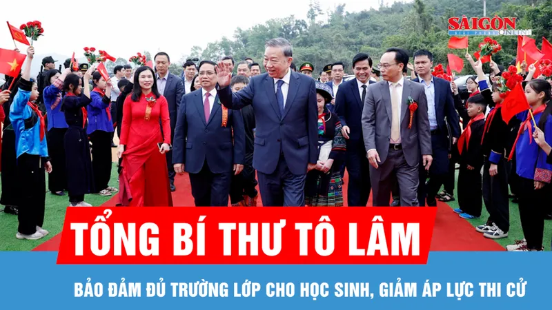 Tổng Bí thư Tô Lâm: Phải bảo đảm đủ trường lớp cho học sinh, giảm áp lực thi cử