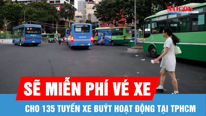 TPHCM sẽ miễn vé xe buýt trên 135 tuyến 