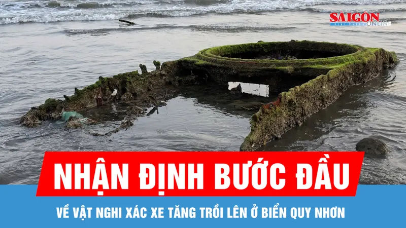 Đại tá quân đội thông tin về vật nghi xác xe tăng trồi lên ở biển Quy Nhơn