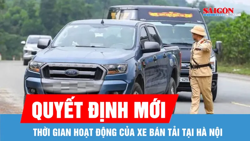 Hà Nội điều chỉnh thời gian hoạt động của xe bán tải