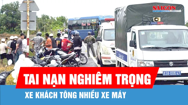 Cần Thơ: Xe khách tông nhiều xe máy, 2 người tử vong
