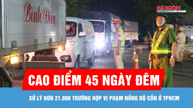 Xử lý hơn 21.900 trường hợp vi phạm nồng độ cồn trong dịp cao điểm tổng rà soát địa bàn ở TPHCM