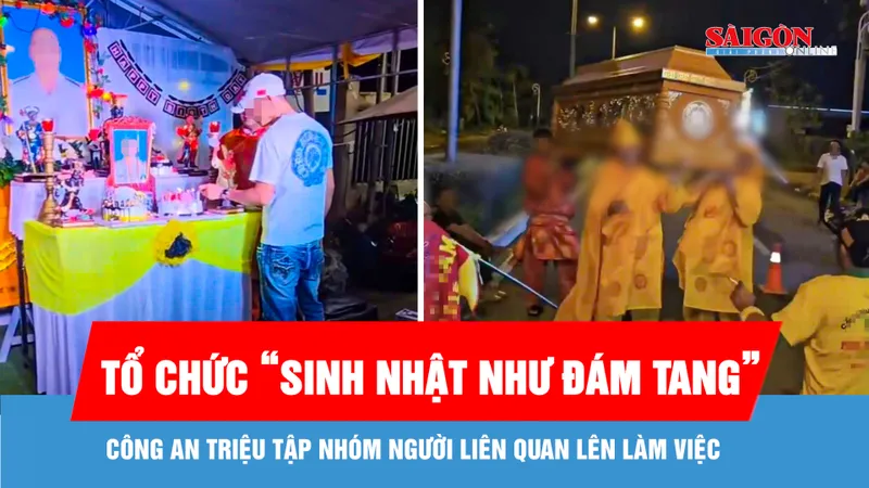 Vụ tổ chức sinh nhật như đám tang: Công an triệu tập nhóm người liên quan lên làm việc