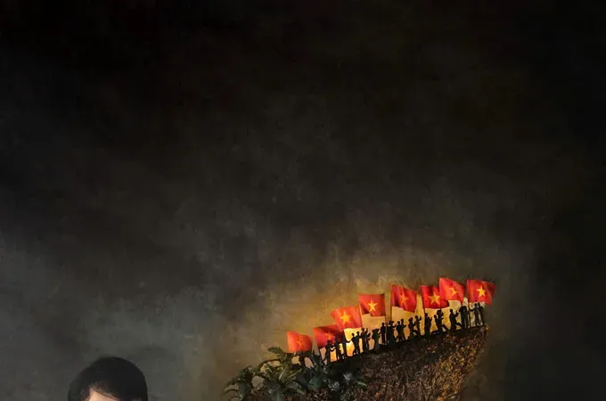 Nguyen Huu Thien An and his work, "Khuyet" (The Incomplete)