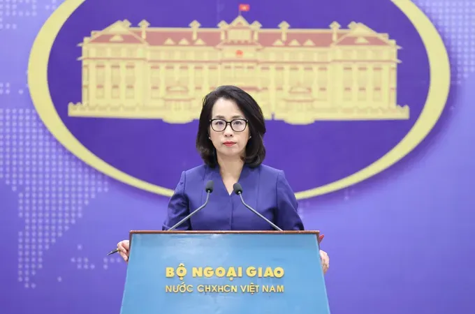 Spokeswoman of the Ministry of Foreign Affairs Pham Thu Hang (Photo: SGGP)