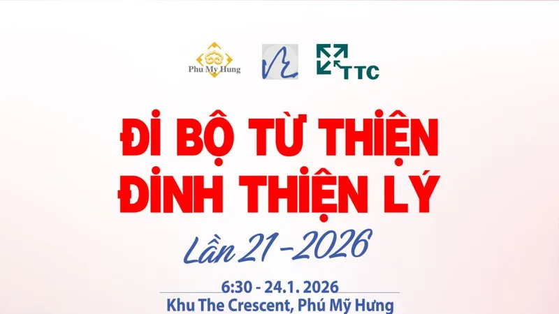 Chương trình đi bộ Từ thiện Đinh Thiện Lý (lần 21): Chung tay mang Tết ấm đến người nghèo