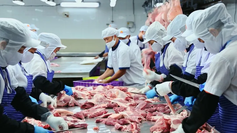 Dây chuyền sản xuất tại Công ty CP Việt Nam kỹ nghệ súc sản (VISSAN)