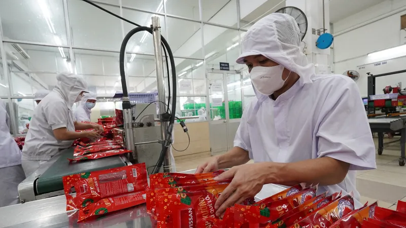Dây chuyền sản xuất lạp xưởng tại Công ty Vissan