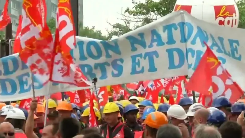 Một cuộc đình công của CGT ở Pháp. Ảnh: France 24
