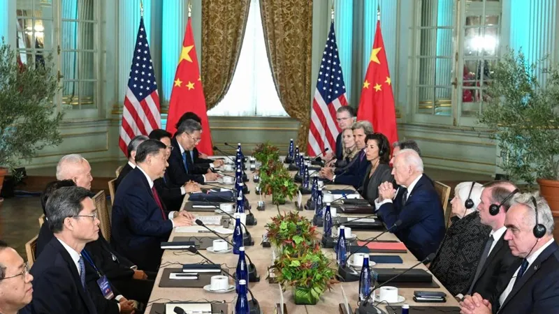 Hội nghị thượng đỉnh Mỹ-Trung Quốc tại San Francisco (Mỹ) năm 2023. Ảnh: Global Times