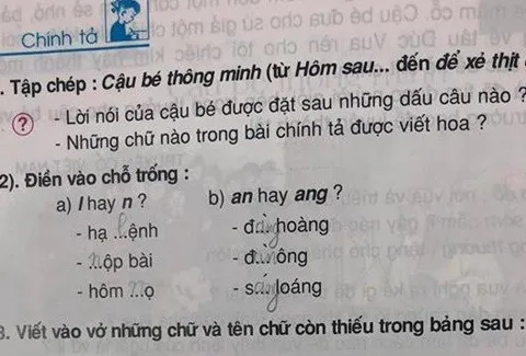 Làm bài tập ngay trên sách giáo khoa