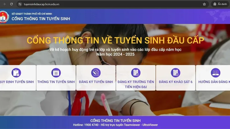 TPHCM: Mở cổng đăng ký tuyển sinh đầu cấp từ hôm nay 25-5