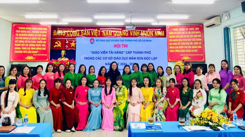 TPHCM: Giáo viên cơ sở mầm non độc lập tham gia hội thi giáo viên dạy giỏi