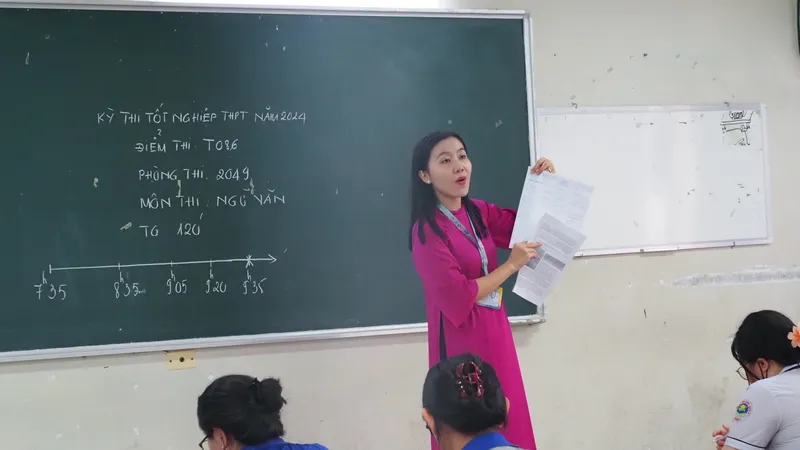 Học sinh tham gia Kỳ thi tốt nghiệp THPT năm 2024 tại TPHCM. Ảnh minh họa