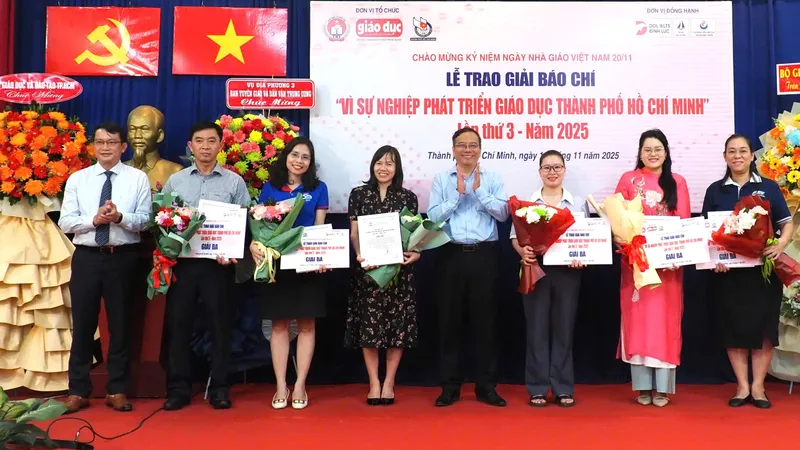 Báo SGGP đạt giải Ba Giải thưởng “Vì sự phát triển giáo dục TPHCM” năm 2025