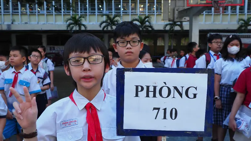 Học sinh tham gia kỳ khảo sát tuyển sinh vào lớp 6 Trường THCS-THPT Trần Đại Nghĩa năm học 2025-2026