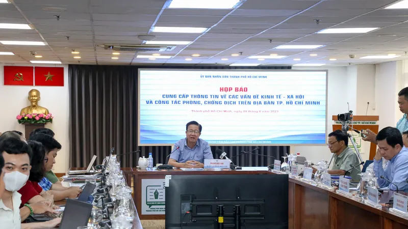 Quang cảnh họp báo. Ảnh: THẢO LÊ 