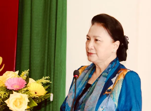 Chủ tịch Quốc hội Nguyễn Thị Kim Ngân phát biểu tại buổi lễ