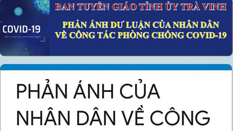 Trà Vinh: Người dân đóng góp ý kiến về phòng chống dịch Covid-19 bằng hình thức trực tuyến