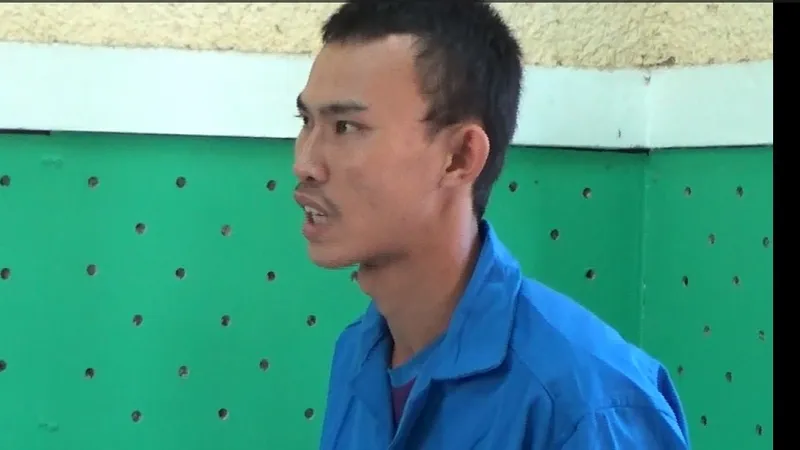 Đối tượng Phan Văn Nên tại cơ quan công an. Ảnh: CTV