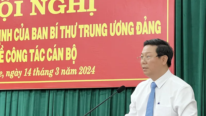 Đồng chí Trần Thanh Lâm giữ chức Phó Bí thư Tỉnh ủy Bến Tre